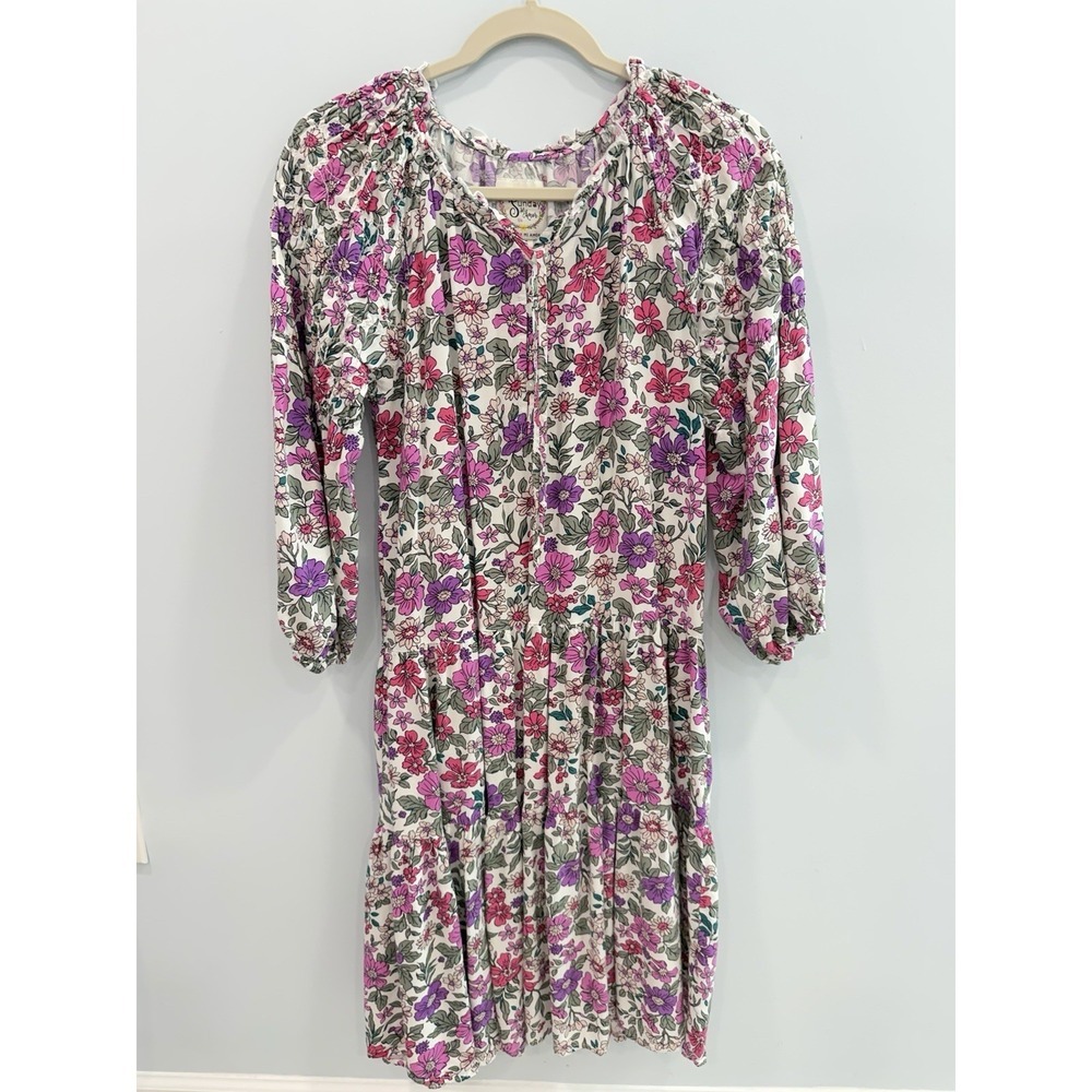 Sunday Mi Amor Anthropologie Floral Boho Midi Dress S Peasant Cottagecore
